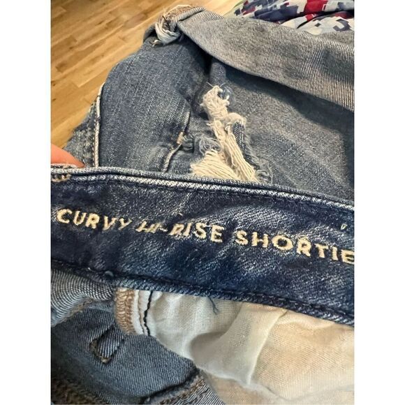 American Eagle Womens Curvy Hi Rose Shortie Shorts Size 6 - Picture 4 of 4